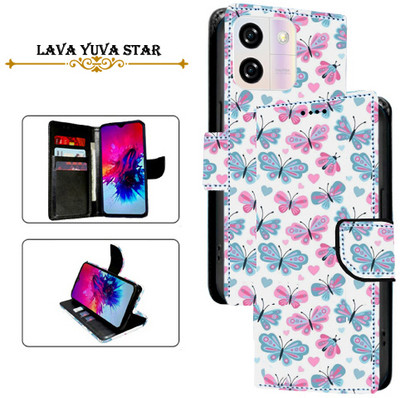 Cutemart Flip Cover for Lava Yuva Star(White, Pack of: 1)