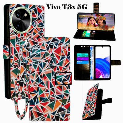 SHANNO Flip Cover for Vivo T3X 5G(Purple, Pack of: 1)
