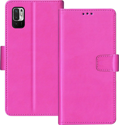 Trending Now Wallet Case Cover for Mi Redmi Note 10T 5G |Girls Women Most Favourite Flip Back Cover(Pink, Shock Proof, Pack of: 1)