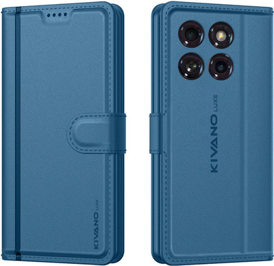 KIVANO LUXE Flip Cover for Motorola Edge 60 5G / Motorola Edge 60 Fusion 5G(Blue, Magnetic Case, Pack of: 1)