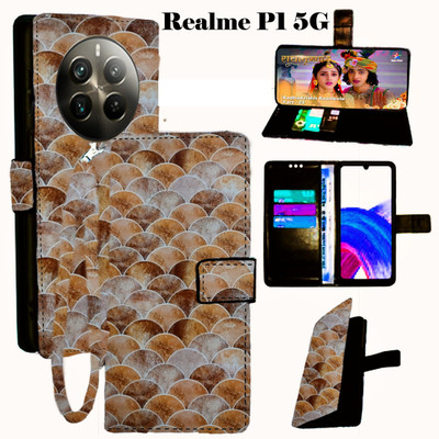 Mxkart Flip Cover for Realme P1 5G(Yellow, Pack of: 1)