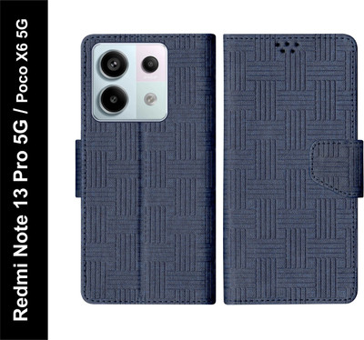 SBMS Flip Cover for REDMI Note 13 Pro 5G / Poco X6 5G(Blue, Shock Proof, Pack of: 1)