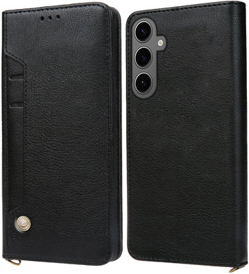 Clickcase Flip Cover for SAMSUNG Galaxy S24 FE 5G(Black, Dual Protection)