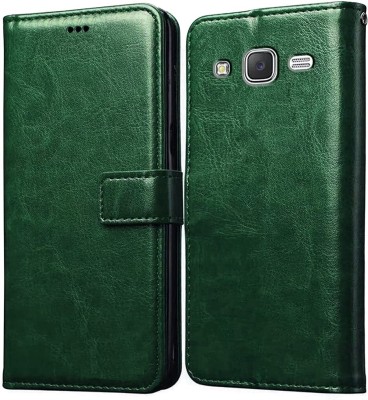 NxtGenT Flip Cover for Samsung Galaxy J5(Green, Dual Protection, Pack of: 1)