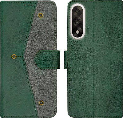 AD Enterprises Flip Cover for OnePlus Nord 5 5G(Green, Magnetic Case, Pack of: 1)