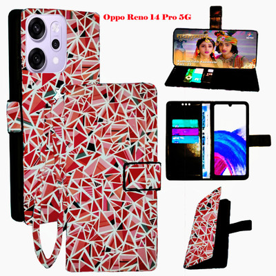 Vacko Flip Cover for Oppo Reno 14 Pro 5G(Red, Pack of: 1)