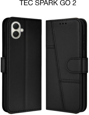 SST Flip Cover for Tecno Spark Go 2(Black, Camera Bump Protector, Pack of: 1)