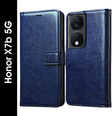 Casotec Flip Cover for Honor X7b 5G(Blue, Pack of: 1)