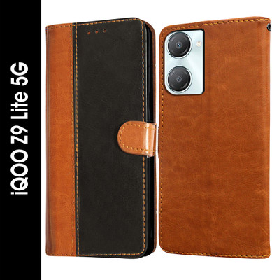 Casotec Flip Cover for iQOO Z9 Lite 5G(Black, Pack of: 1)