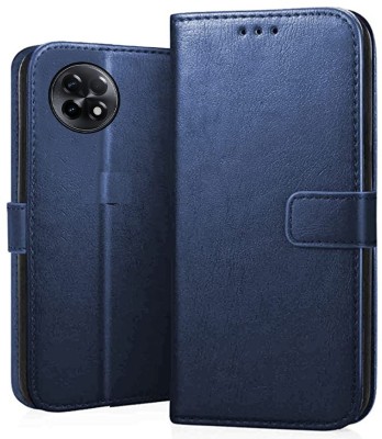 Luxury Counter Flip Cover for OnePlus 11R 5G(Blue, Shock Proof, Pack of: 1)