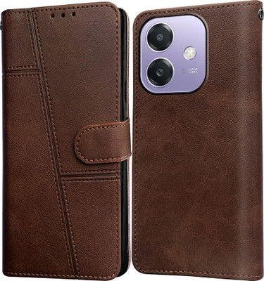 Flipkart SmartBuy Flip Cover for Oppo A3 5G, Oppo A3x 4G, REDMI A3X(Brown, Pack of: 1)