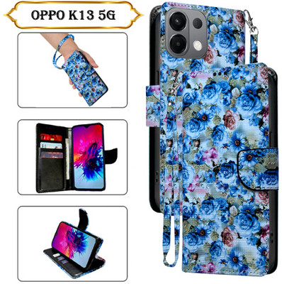 Asmart Flip Cover for OPPO K13 5G(Blue, Pack of: 1)