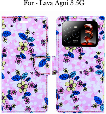 SHANNO Flip Cover for Lava Agni 3 5G(Pink, Pack of: 1)