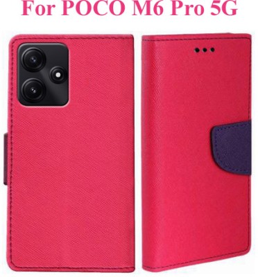 Krumholz Flip Cover for POCO M6 Pro 5G(Pink, Dual Protection, Pack of: 1)