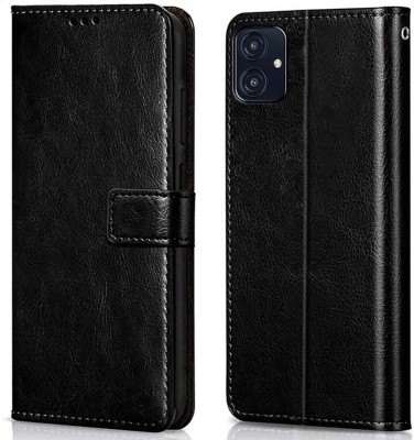 MAMOABHI Flip Cover for Samsung Galaxy F04 ARTIFICIAL LEATHER BACK CASE(Black, Shock Proof, Pack of: 1)
