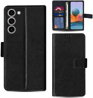 Kalua Mall Flip Cover for Samsung S23 5G pouch cover | Samsung SM-S911B pouch cover | Black(Black, Magnetic Case, Pack of: 1)