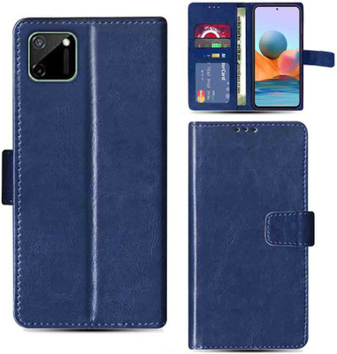 Kalua Mall Flip Cover for REALME C11 flip cover | Realme RMX2185 flip cover | Blue(Blue, Magnetic Case, Pack of: 1)