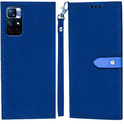 YAYAVAR Flip Cover for Redmi Note 11T 5G, POCO M4 Pro 5G(Blue, Grip Case, Pack of: 1)