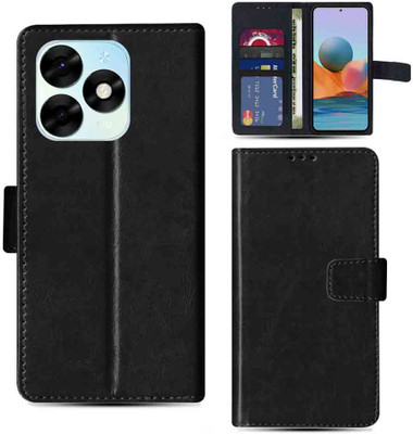 Kalua Mall Flip Cover for Itel S23 Plus pouch cover | Itel S681L pouch cover | Black(Black, Magnetic Case, Pack of: 1)