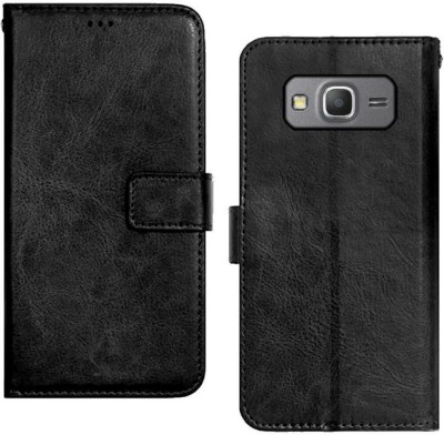 Juberous Flip Cover for Samsung Galaxy Grand Prime (4G)(Black, Dual Protection, Pack of: 1)