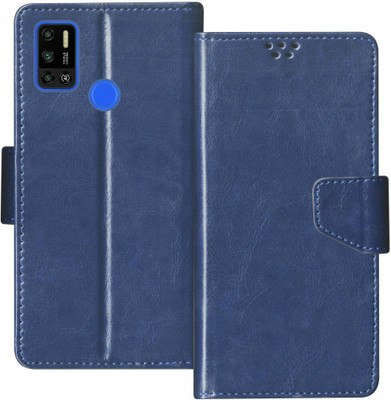Juberous Flip Cover for Tecno Spark 6 Air(Blue, Shock Proof, Pack of: 1)