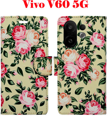 Toklot Flip Cover for Vivo V60 5G(Yellow, Pack of: 1)