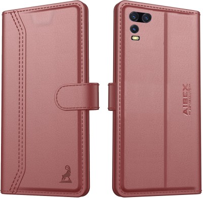 AIBEX Flip Cover for Oppo A54|Vegan PU Leather |Foldable Stand & Pocket(Brown, Cases with Holder, Pack of: 1)