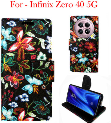 SHANNO Flip Cover for Infinix Zero 40 5G(Black, Pack of: 1)