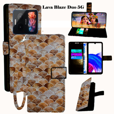 Toklot Flip Cover for Lava Blaze Duo 5G(Yellow, Pack of: 1)