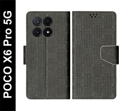 SBMS Flip Cover for POCO X6 Pro 5G(Black, Shock Proof, Pack of: 1)