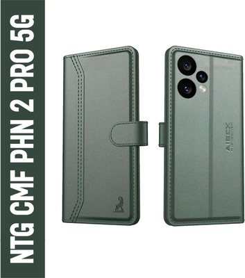 AIBEX Flip Cover for CMF by Nothing Phone 2 Pro 5G |Premium Leather Finish | Magnetic Closure|Kickstand Feature(Green, Magnetic Case, Pack of: 1)