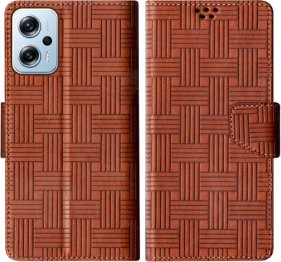 korumacase Flip Cover for Redmi K50i 5G(Brown, Shock Proof, Pack of: 1)