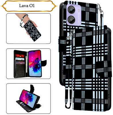 PARGO Flip Cover for Lava O1(Black, Pack of: 1)