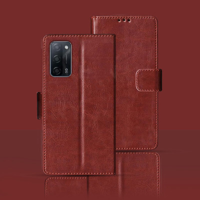 Kalua Mall Flip Cover for OPPO A53S 5G(Maroon, Magnetic Case, Pack of: 1)