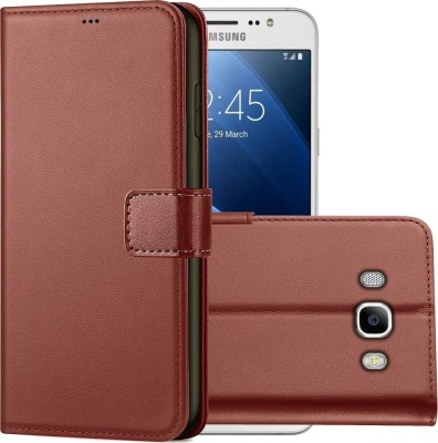 Frazil Flip Cover for Samsung Galaxy J7 - 6 (New 2016 Edition)(Brown, Grip Case, Pack of: 1)