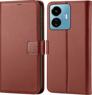 PikTrue Flip Cover for IQOO Z6 Lite 5G(Brown, Dual Protection, Pack of: 1)