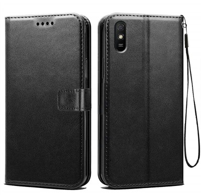 Casesily Flip Cover for Xiaomi MI 9A Leather Wallet Case(Black, Cases with Holder, Pack of: 1)