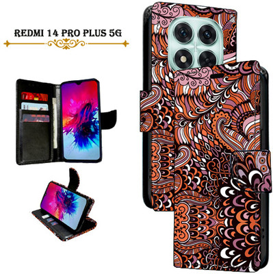 Mxkart Flip Cover for Redmi 14 Pro Plus 5G(Brown, Pack of: 1)