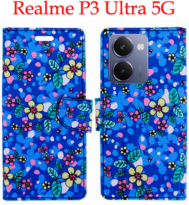 Mxkart Flip Cover for Realme P3 Ultra 5G(Blue, Pack of: 1)