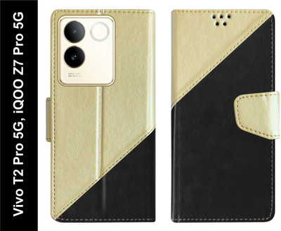 SBMS Flip Cover for iQOO Z7 Pro 5G / Vivo T2 Pro 5G Back Cover Case with Magnatic Closure(Black, Shock Proof, Pack of: 1)