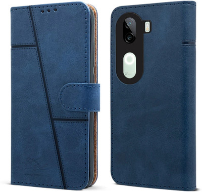 AICHENTERPRISE Flip Cover for Vivo V40e 5G Leather Wallet Case(Blue, Card Holder, Pack of: 1)