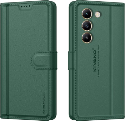 KIVANO LUXE Flip Cover for Vivo T3 5G / Vivo Y200e 5G(Green, Card Holder, Pack of: 1)