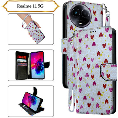 PARGO Flip Cover for Realme 11 5G(White, Pack of: 1)