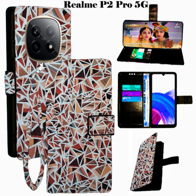 Mxkart Flip Cover for Realme P2 Pro 5G(Brown, Pack of: 1)
