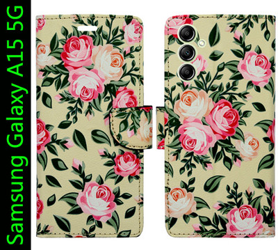 Toklot Flip Cover for Samsung Galaxy A15 5G(Yellow, Pack of: 1)