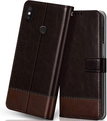 Winkel Flip Cover for Mi Redmi Y2(Brown, Cases with Holder, Pack of: 1)