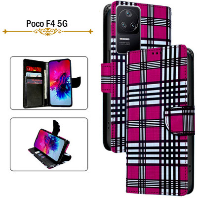 PARGO Flip Cover for Poco F4 5G(Pink, Pack of: 1)