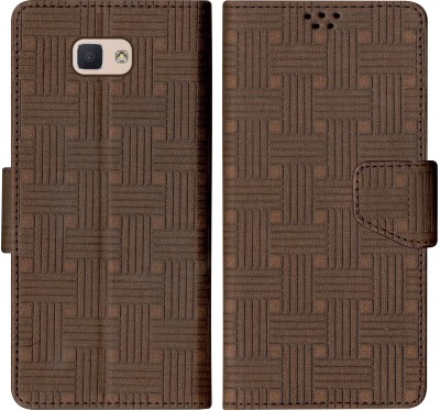 SScase Flip Cover for Samsung Galaxy J5 Prime(Brown, Shock Proof, Pack of: 1)