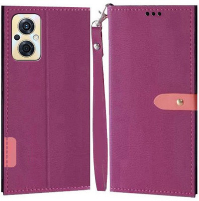 YAYAVAR Flip Cover for OPPO F21s Pro 5G(Pink, Grip Case, Pack of: 1)