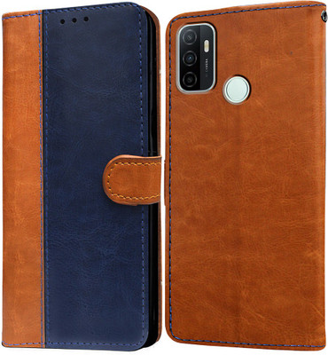 Casotec Flip Cover for Oppo A53, Oppo A33 (2020)(Blue, Pack of: 1)